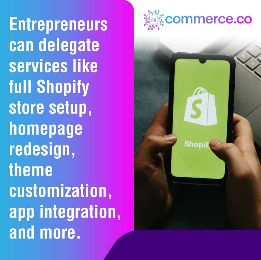 Hand holding a smartphone displaying the Shopify logo on a green screen.